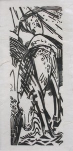 Cheval buvant - Franz Marc